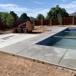 Concrete around pool