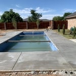 Concrete around pool