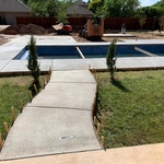 Concrete around pool