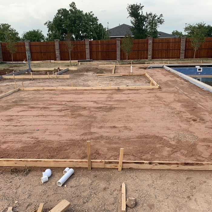 Concrete around pool