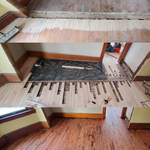 lace in board repair sand stained and refinished