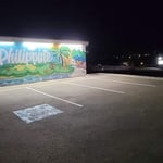 Front of stores and Parking Lot Lines