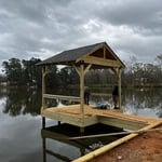 Covered dock/gabled shingle roof