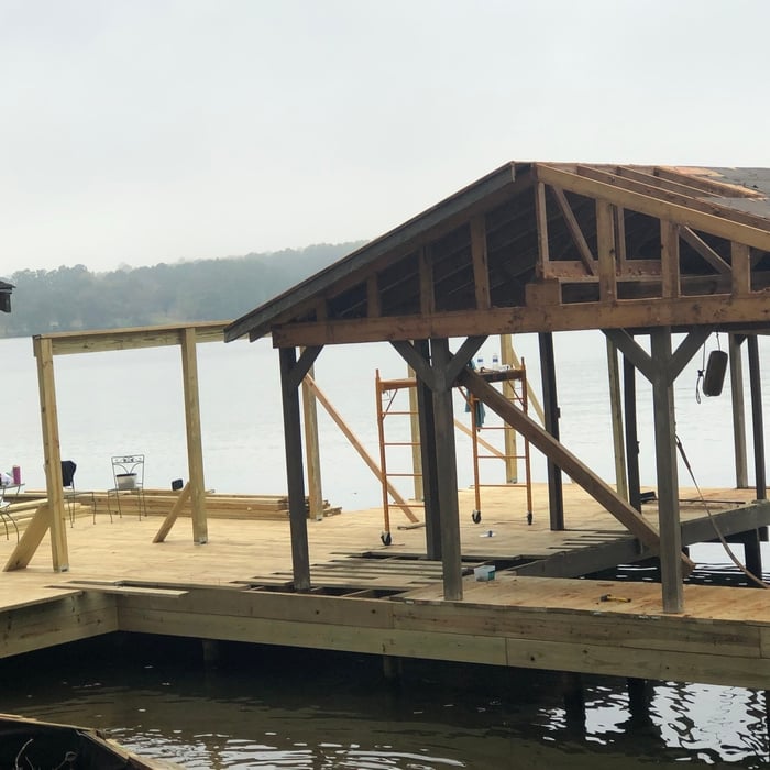 Dock and retainer wall