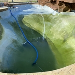 Starting to pressure wash and clean