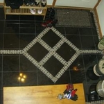 12" black granit tile