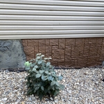 Stone Facade on house Foundation
