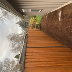 Over-lapping privacy fence