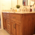 Upgraded bathroom vanity and top