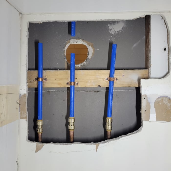 New Pex lines installed