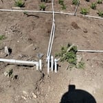 Hill side sprinkler system installation