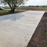 Poured a new driveway