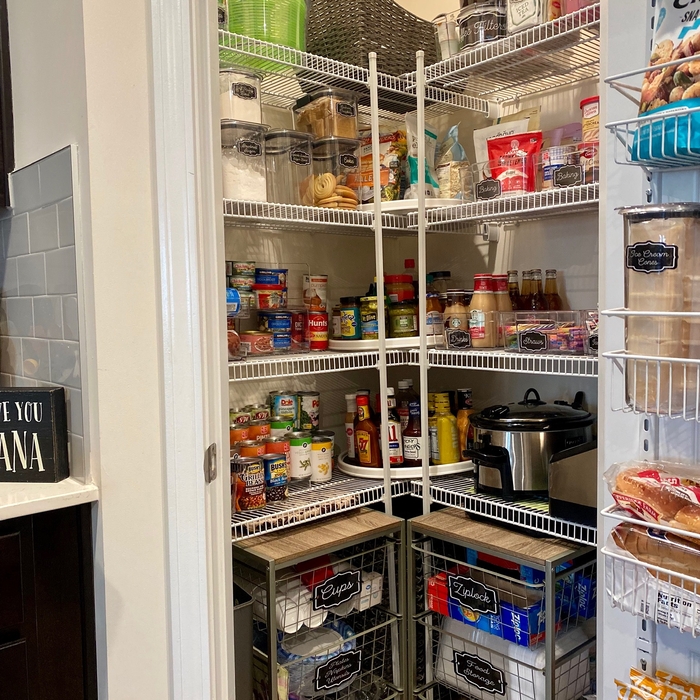 Pantry with labels