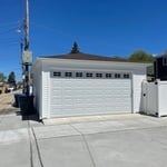 Garage door with glass