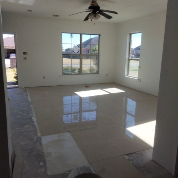 Instalation of flooring tile