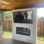 Outdoor Fireplace/TV Wall