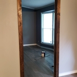 Closet before Custom shelves and dog cage