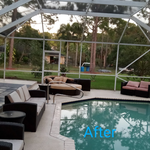 Pool Screen Frame after work completed
