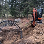 Utility trench in process