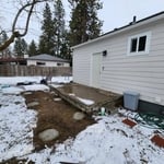 Open concrete patio