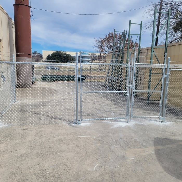 Chainlink Fence with barbed wire