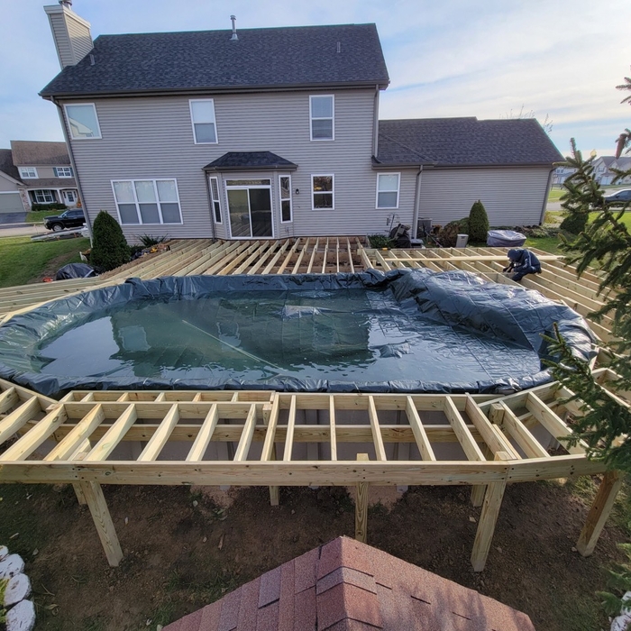 Before Trex deck boards
