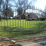 Spear top picket driveway gate