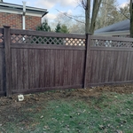 Walnut woodgrain fence