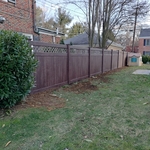 Walnut woodgrain fence