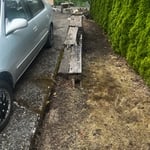 Removal decayed railroad ties and new retaining