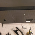 Back of tv before mounting Articulating Tv Mount