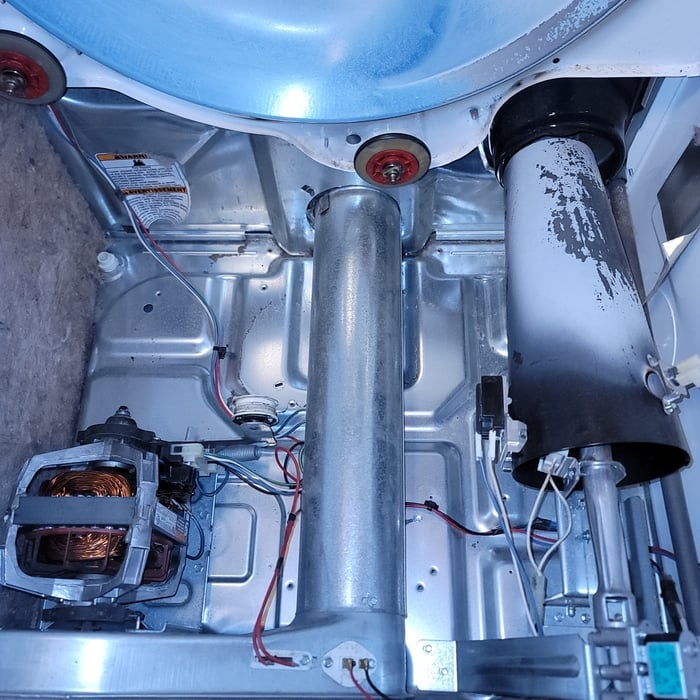 Dryer Repair with lint removal
