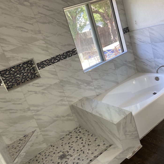 Shower bath combo remodel