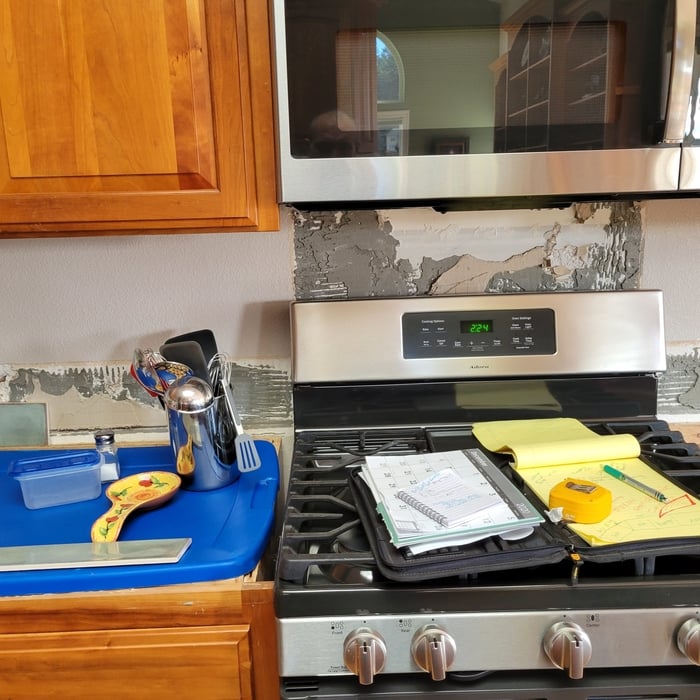 Tile backsplash