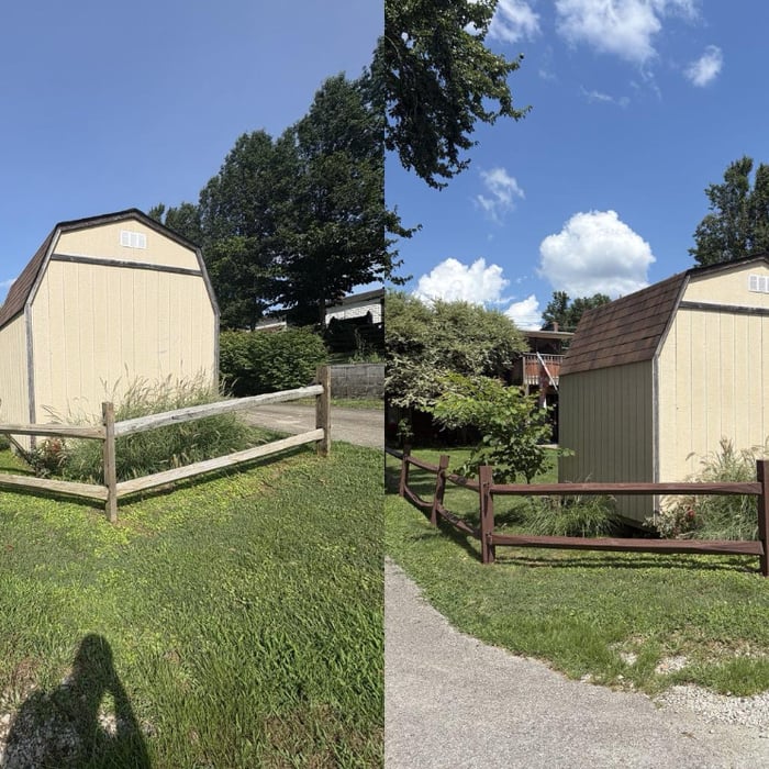 Fence wash and stain
