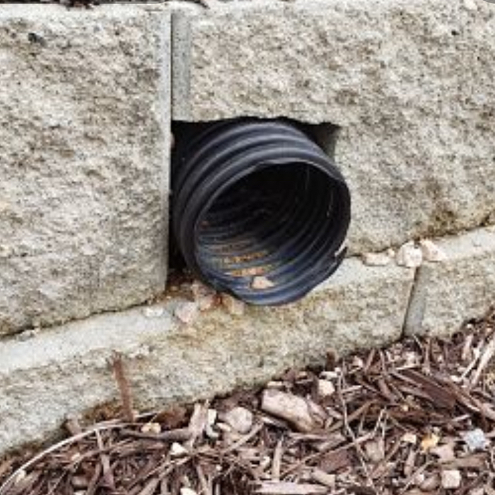 Retaining wall drainage