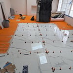 Large format tile floor