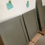 Shaker style cabinet doors drying