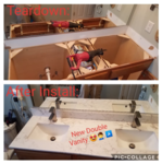 double vanity install