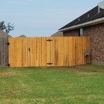 Single wood privacy gate.