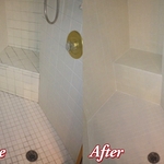 Clean and color seal tiled shower
