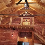 A-frame rustic lighting