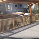 Huge new deck with huge pergola.