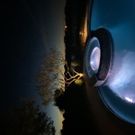Backyard lighting around pool area