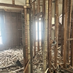 Pipe wrap discovered during residential demolition