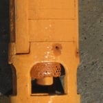 iron clogged inlet screen on submersible pump
