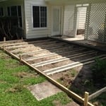 Paver and concrete patio