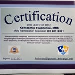 MOLD CERTIFICATION