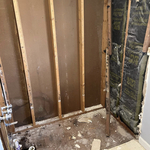 This is after old shower was removed