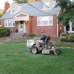 Fertilizing a lawn